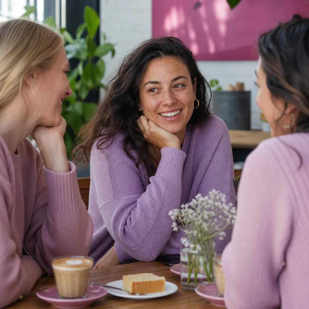 Two people having a daytime first date in an Oxfordshire park café
